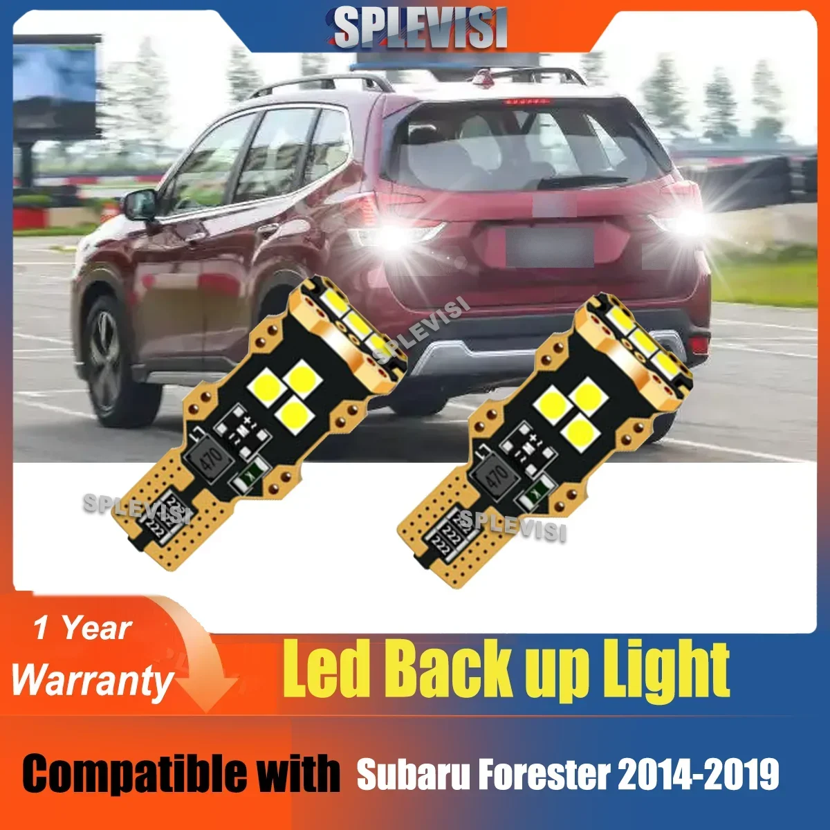 

2xT15 LED Backup Light Error Free Car Reversing Light IP67 Level For Subaru Forester 2014-2019 2014 2015 2016 2017 2018 2019