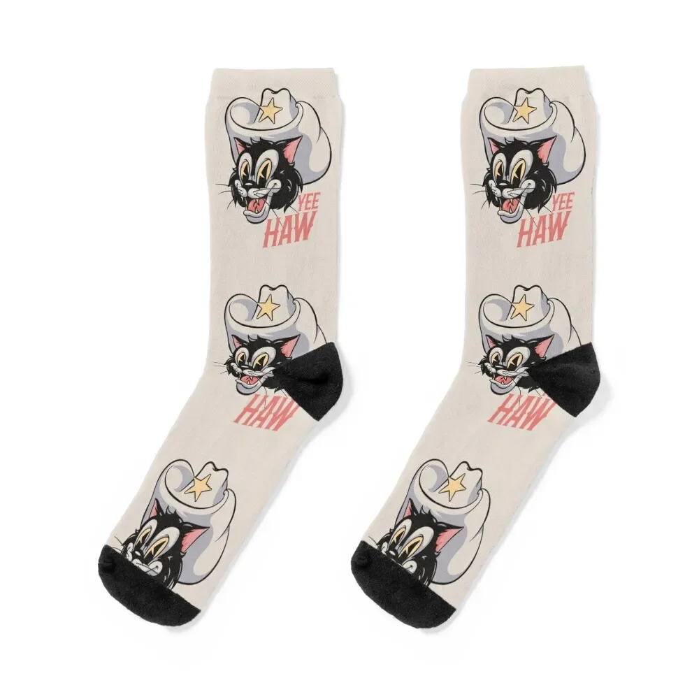 

Cowboy Cat - YeeHaw Retro Mascot HOWDY Socks hiphop golf funny gifts essential Socks Women Men's