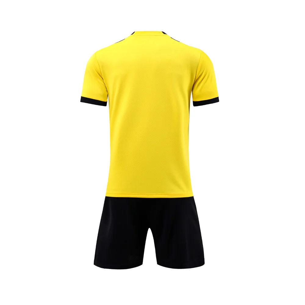 children\'s  sport set boy girl yellow  No logo badge shirt Training wear men and kids games  football kits Leisure Uniforms