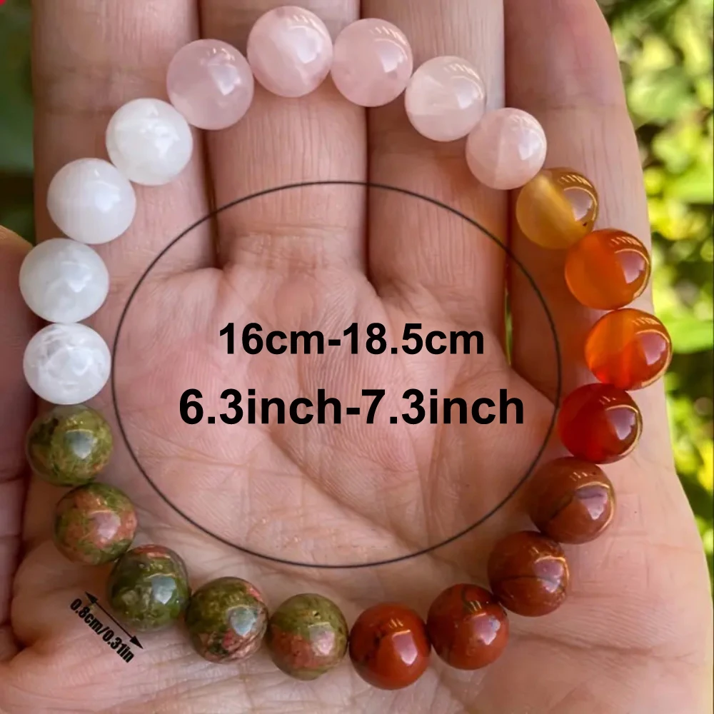 Natural Stone Bracelet For Women Men Attract Good Luck Money Protection Health Crystal Bracelet Wholesale Rose Quartz Garnet Bra