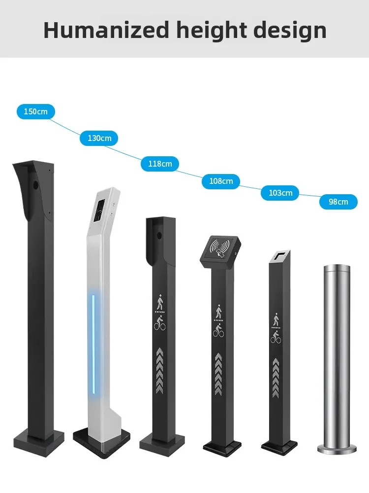 KOB access control column, community swipe card floor bracket, outdoor waterproof face machine, go out button door machine
