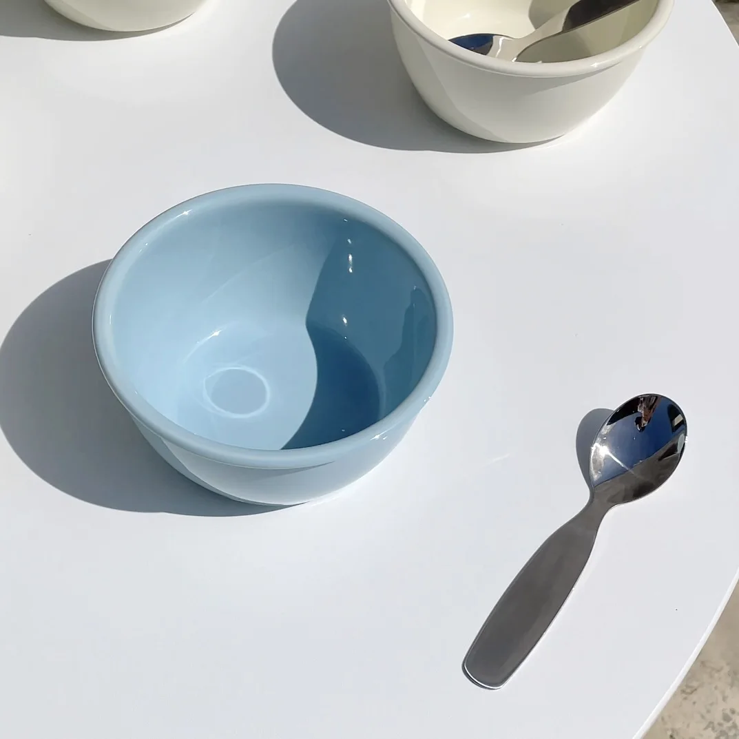 Neue Ins Sle Cry Cerc Unterglasur Glasur 48 Zoll Joghurt Schüssel Dert Schüssel Schüssel Löffel Set Porzellan Geschirr