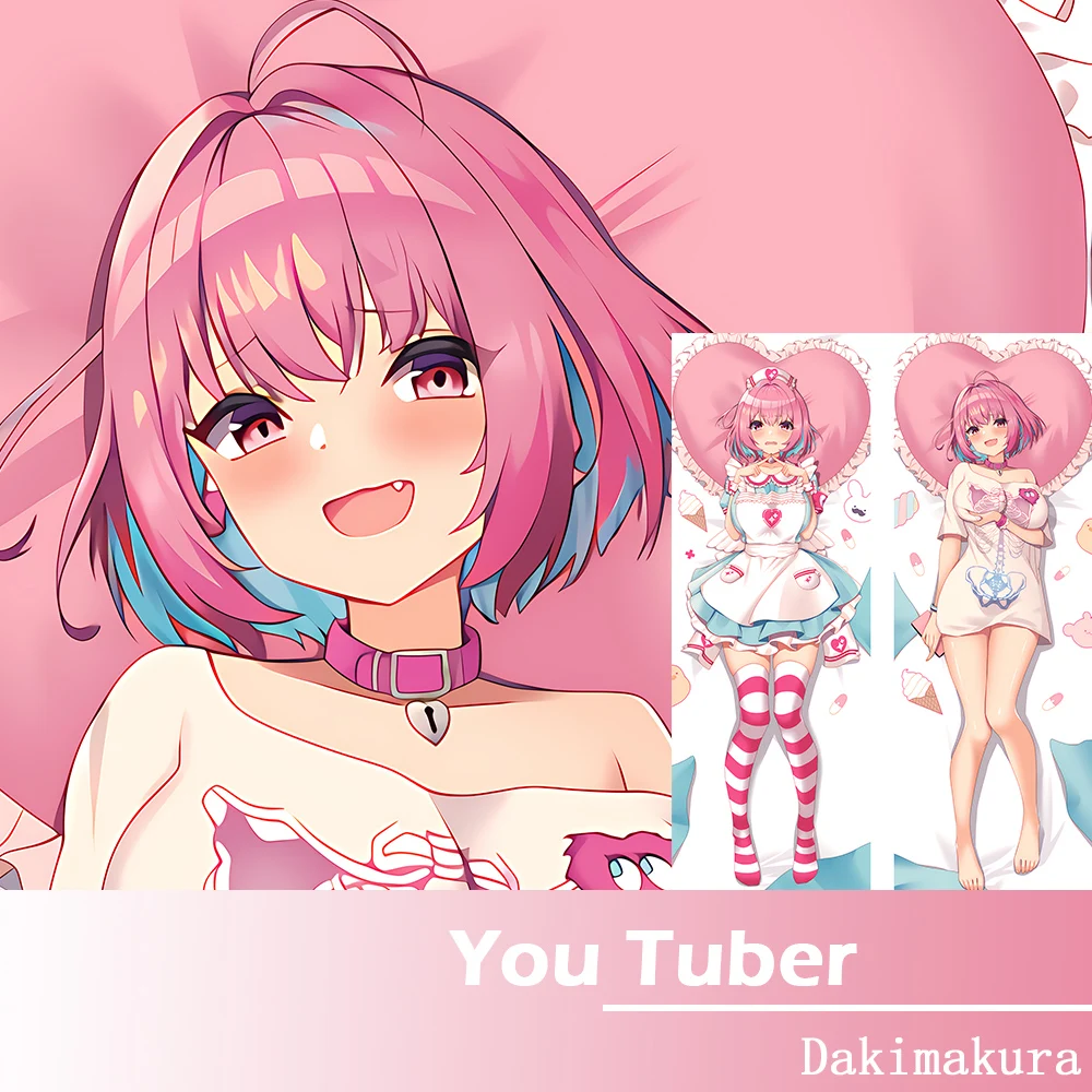 Anime You Tuber Dakimakura Cosplay Hugging Body Otaku Pillow Cover DIY Custom Pillowcase