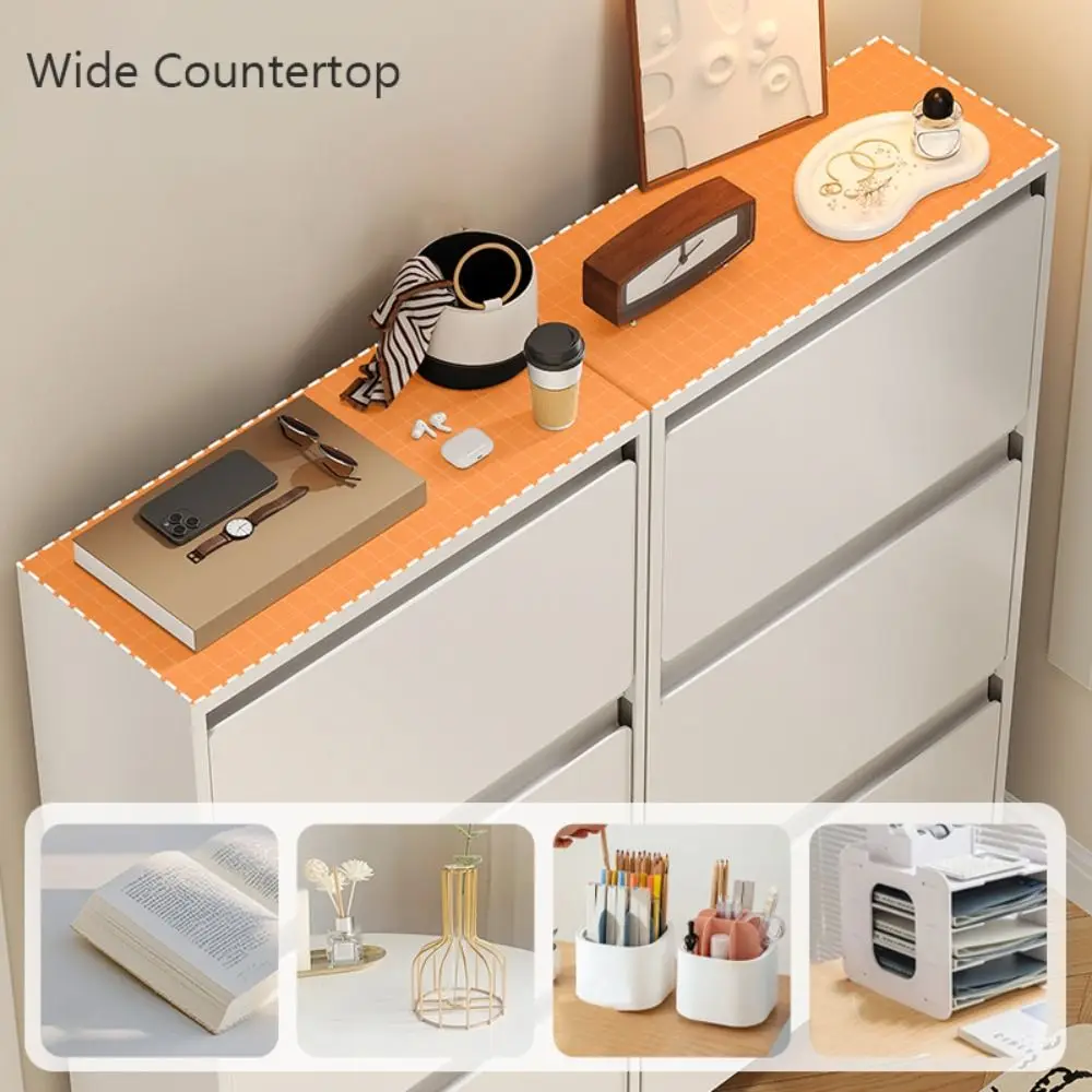 

Шкаф-органайзер большой емкости, штабелируемая прочная несущая полка для хранения обуви с колесами, ящик для закусок