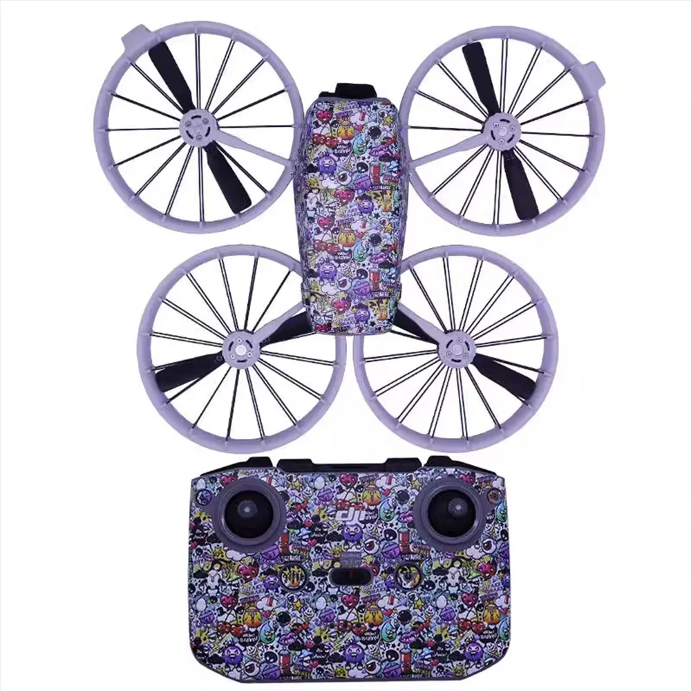 Adequado para dji flip multi-cor padrão legal adesivo película protetora tudo incluído multi-cor padrão legal drone acessórios