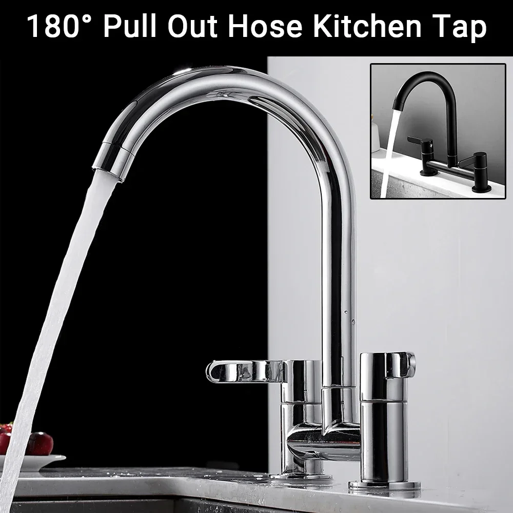 Black Basin Faucet Bathroom Washbasin Sink Water Mixer Tap Hot Cold Water Basin Sink Tap kitchen Deck Mounted Faucet accessories