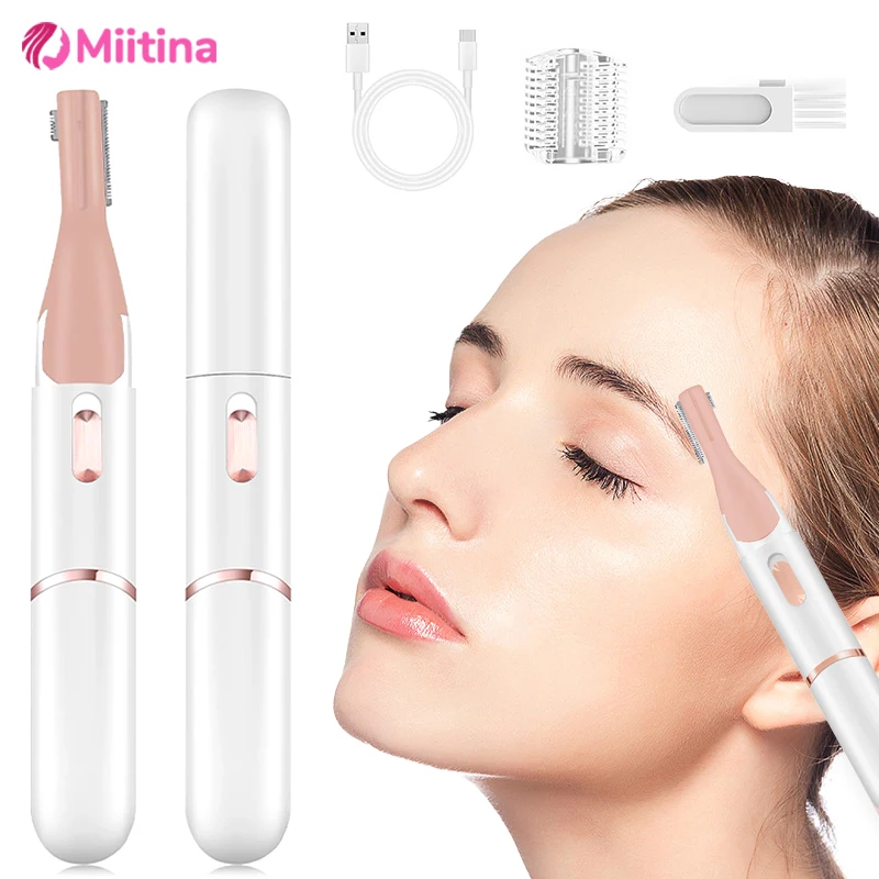 

Electric Eyebrow Trimming Tool Electric Eyebrow Trimmer Scraper For USB Charger Painless Beauty Facial Areas Bikini Depilator
