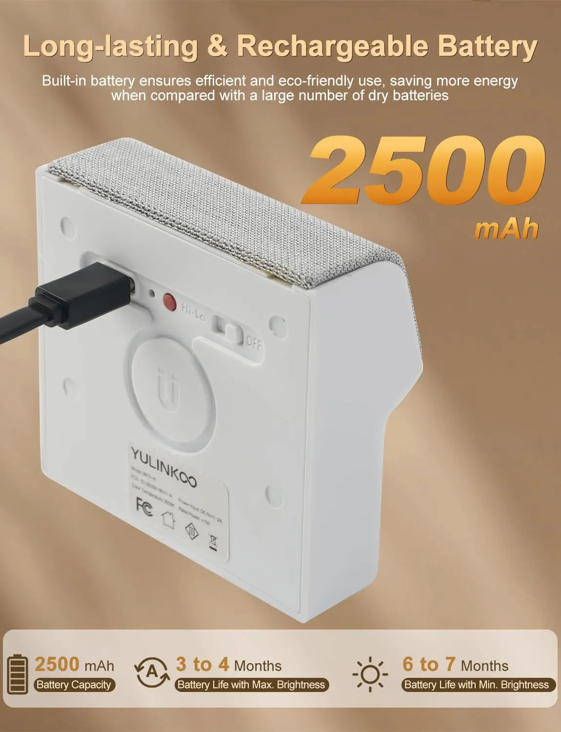 XIAOMI Linkage LED Stair Lights Motion Sensor Night Light USB Rechargeable Wall Lamp 3000k Dimmable With Magnet For Room Hallway