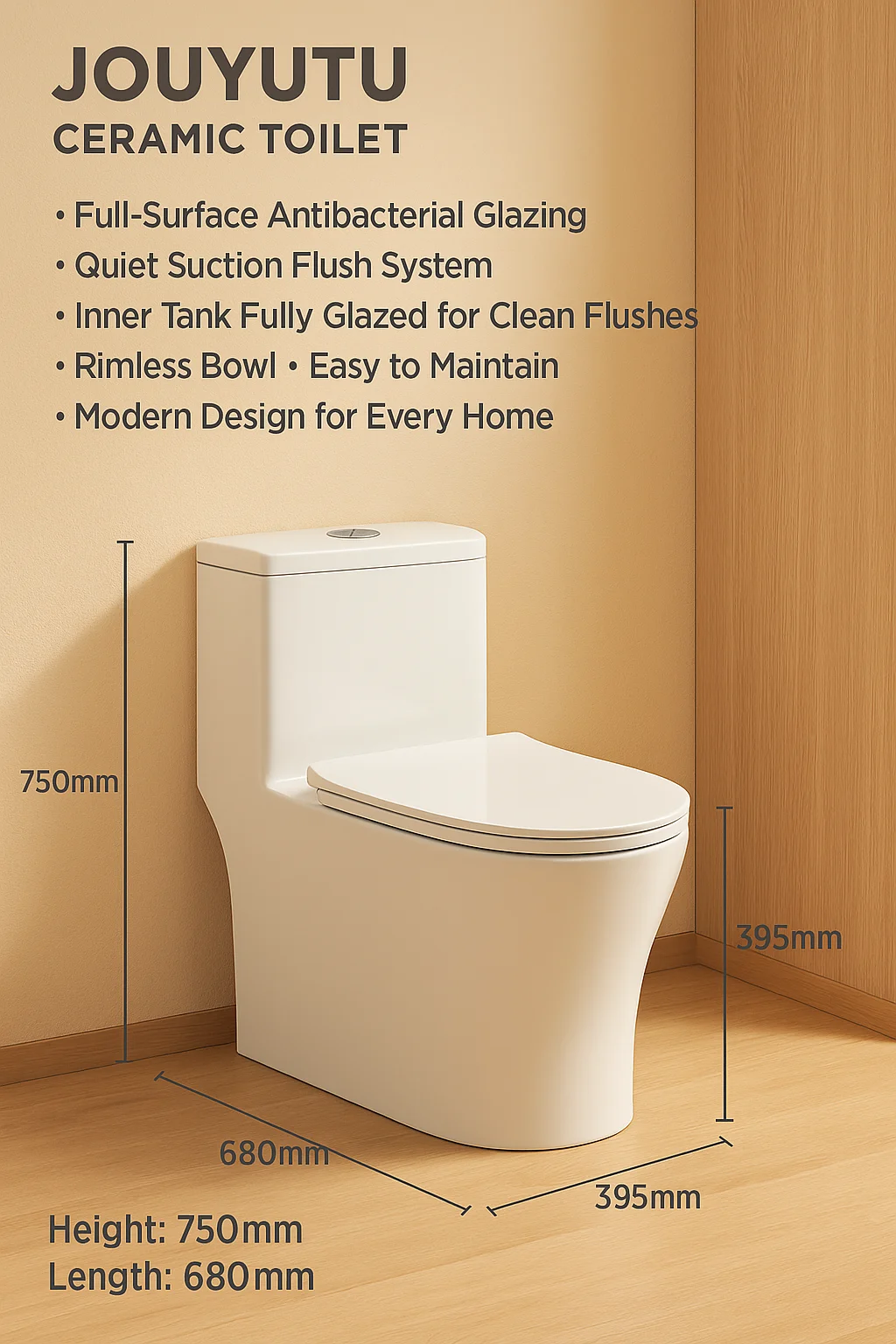 Modern White Elongated Smart Floor Mounted Dual Flush Siphon Jet Flushing Toilet Bowl S-Trap Sanitary Ware Ceramic Included