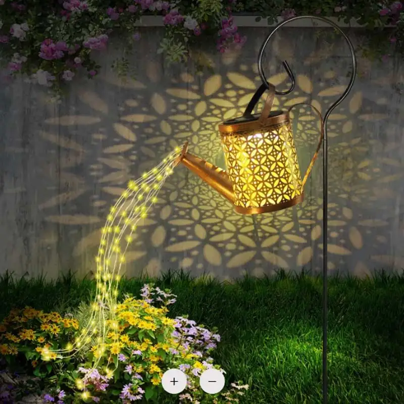 Solar Vintage Kettle Lights, Automatic Lighting, Iron Solar Outdoor Garden Patio Decoration, Garden Hanging Decoration