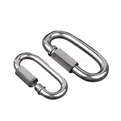 1Pc 304 Stainless Steel Spring Snap Hook Clip Multifunctional Chain Quick Link Carabiner M3.5 M4 M5 M6 M7 M8 M9