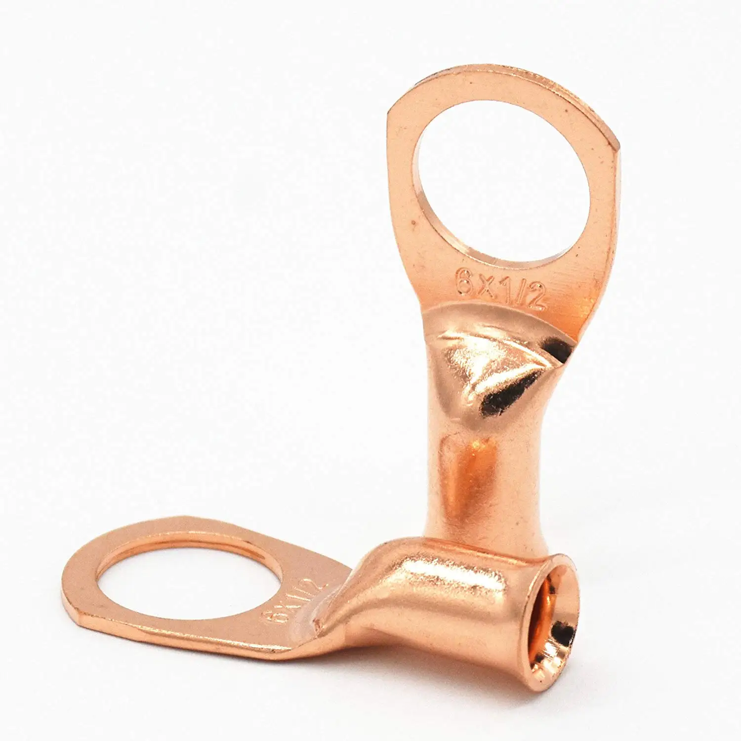 Terminale A Crimpare Ad Anello - Confezione Da 100, Blu, 12 Mm, 30A, 16-14 AWG - Connettori Ad Anello Termorestringenti, Connettori In Rame Stagnato, Terminali A Filo Isolati Ad Anello - Foto 6