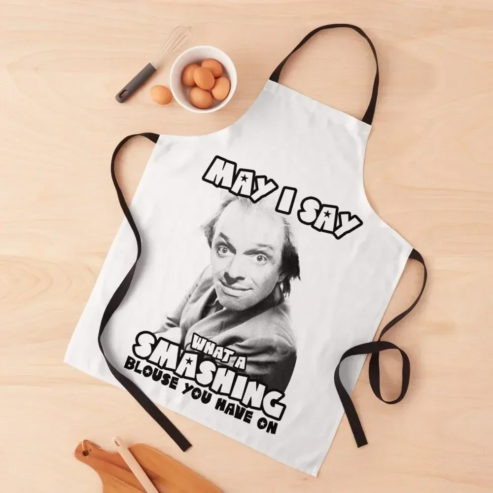 

Rik Mayall - May i say what a smashing blouse you have on Apron Women Kitchen barber men Home And Kitchen Apron