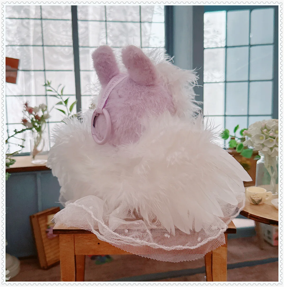 Labubu-caja ciega de vinilo de primera y segunda generación, ropa para muñeca de 17CM, conjunto de cinco piezas, vestido de diablo, colgante de vestido de novia negro