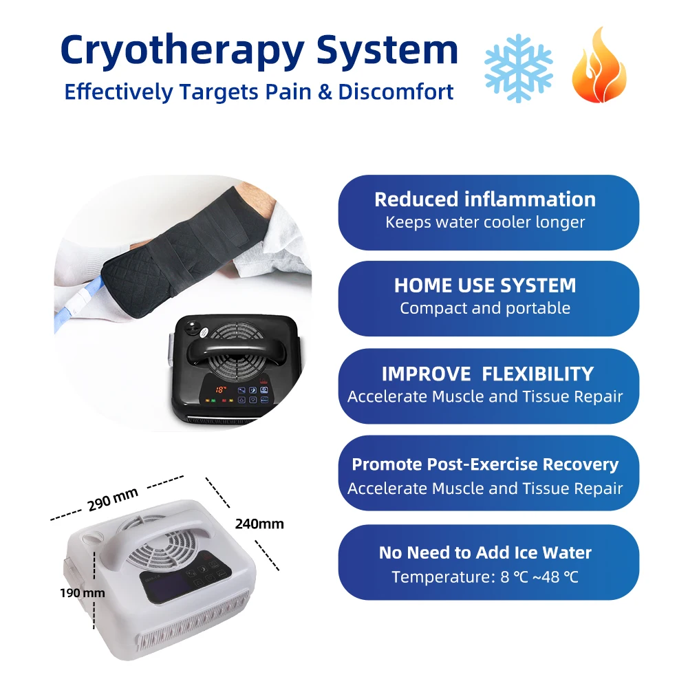 Konbest Portable Physical Recovery System Physiotherapy Equipment Leg Arm Cryo  Cold Therapy Machine for Post Surgery