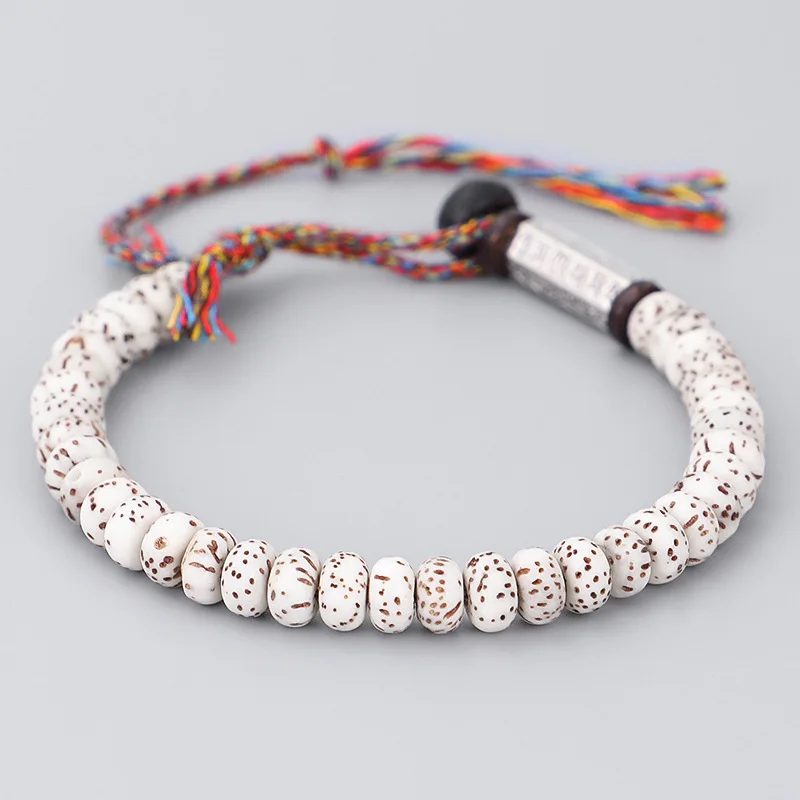 Pulsera Natural Xingyue Bodhi con cuentas de semillas para hombre, pulsera budista tibetano, Mala, seis palabras ture, joyería étnica única para mujer