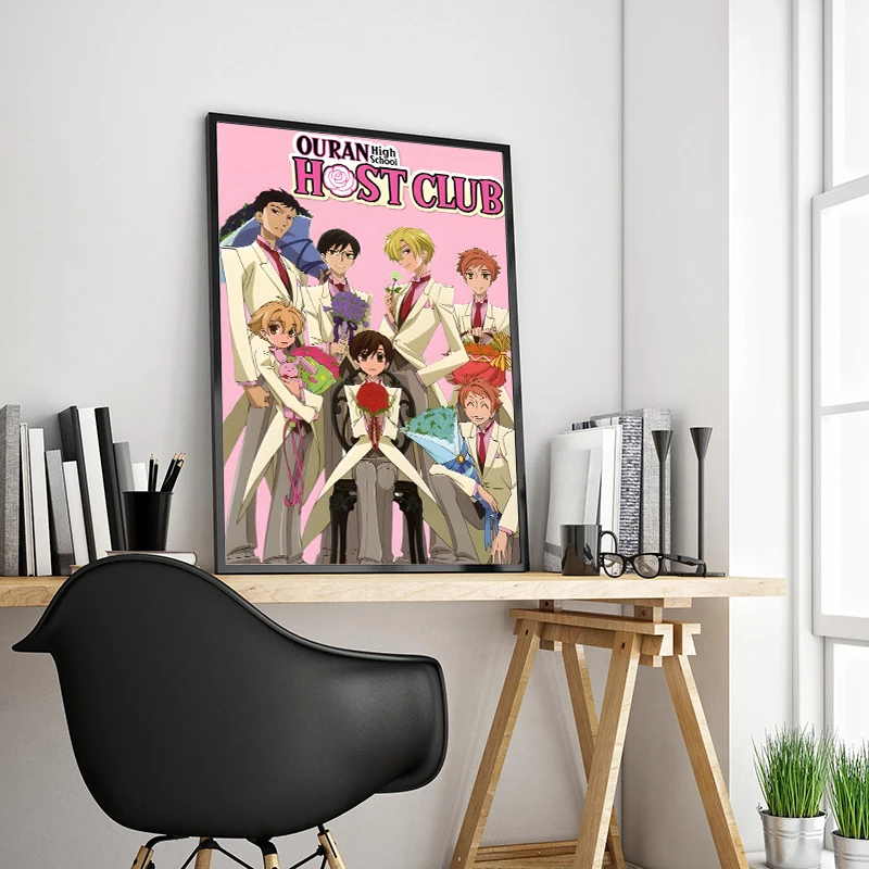 Anime Ouran High School Host Club Poster Wall Art Canvas Painting Print Home Living Bed Room Bar Aesthetic Dormitory Home Decor
