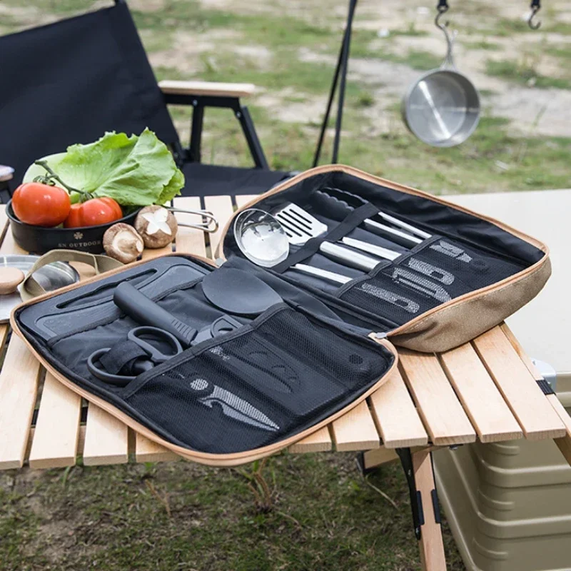 Outdoor Camping Kitchenware Portable Bag Cookware Storage Bag Tableware Picnic Supplies Camping Cooking Tools Storage Bag