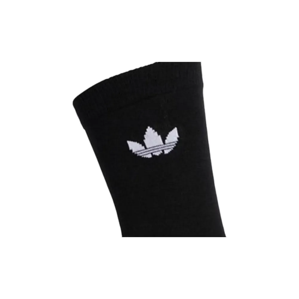 adidas Originals Embroidered Logo Sports Socks 3-Pack: Anti-slip, Comfortable, and Ankle-Length Socks; Unisex Set; Black DV1729