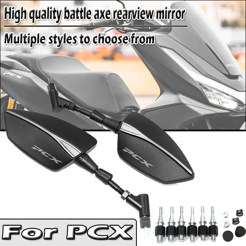 

8/10mm New High Quality Universal Motorcycle Accessories Motorcycle Rearview Mirror LOGO PCX For PCX PCX125 PCX150 PCX160