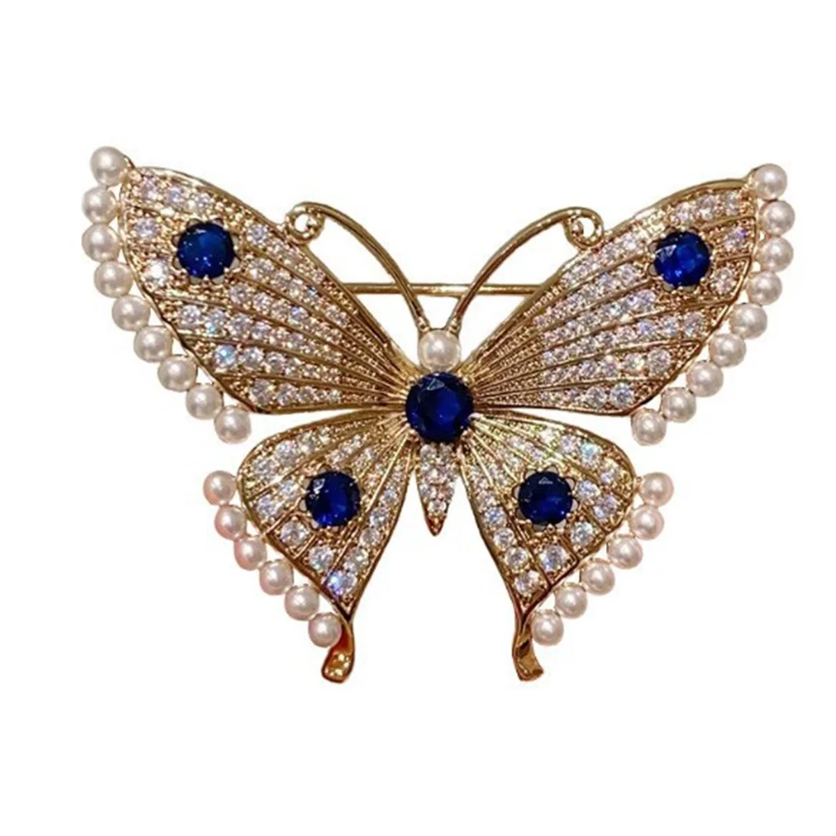 French Retro Butterfly Brooch Exquisite Luxury Pin Magnificent Fashion Jewelry Accessories Party Charm Trend Gift Souvenir 2025