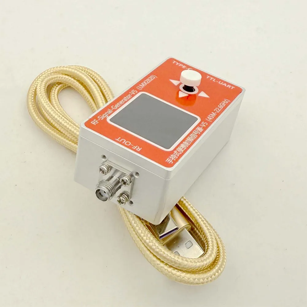 V5 45 ميجا هرتز-22.6 جيجا هرتز مصدر إشارة الترددات اللاسلكية المحمولة المحمولة مع تعديل عالية التردد مولد إشارة Sinewave الناتج