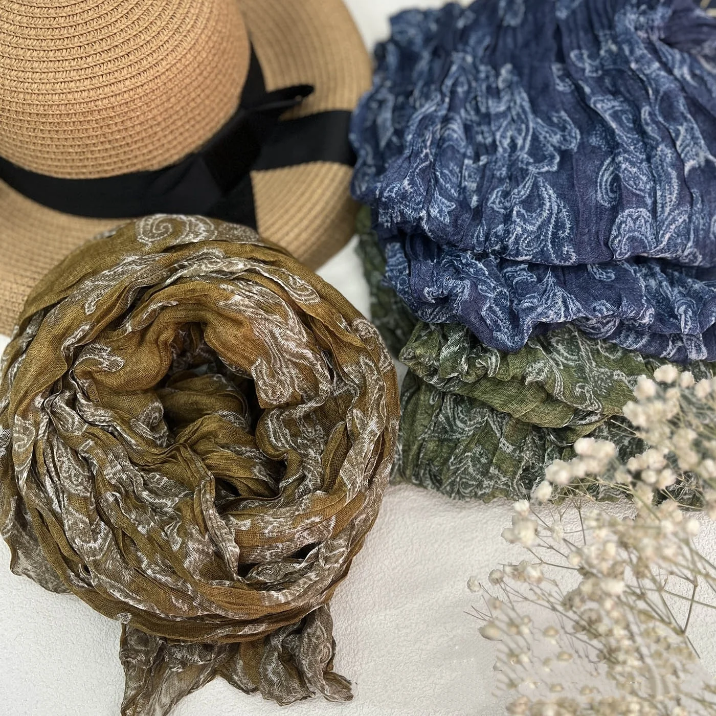 

Летнее тонкое женское пляжное полотенце с длинным принтом кешью в стиле ретро, дорожная плиссированная шаль, шарф, модный тренд, элегантный и щедрый