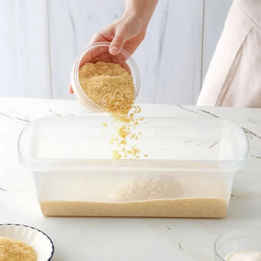 

Набор из 2 прямоугольных пластиковых мисок для панировки рыбы с ситечком, герметичные, большой емкости