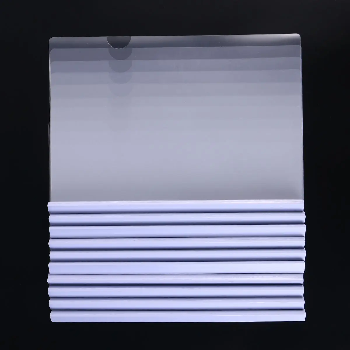 10pcs File Folder Transparent Sliding Bar A4 Paper Cover High Capacity Non Slip Locking Documents Organizer Report Binder