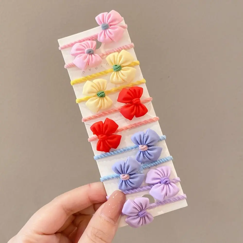 10pcs Scrunchie Children\'s Rubber Band Fashion Not Hurt The Hair Elastic Girl Baby Animal Hair Tie Rope Ponytail Decorate Girls