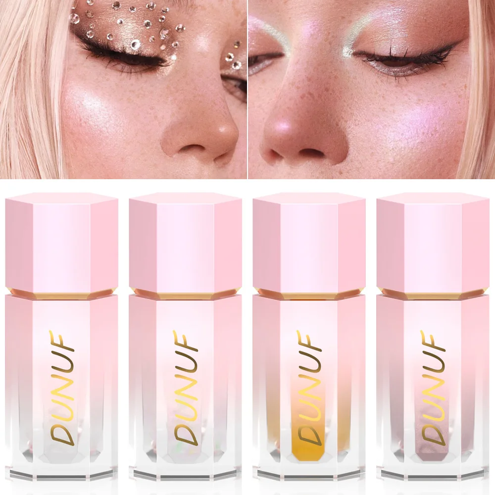 Liquid Highlighter Glitter Eyeshadow Pen Makeup Glow Face Contour Shimmer Pink White Highlight Pallete Illuminator Cosmetics