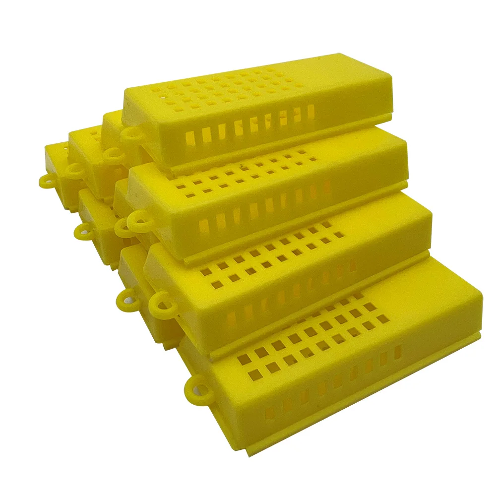 5/10/20Pcs Beekeeping Transport Cages Yellow Bees Queen Post Room Cage Plastic King Prisoner Queen Bee Cage Apiculture Tools