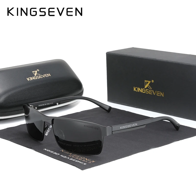 KINGSEVEN 2024 NEW Polarized Sunglasses Men Women Driving Square Eyewear Men's Sun Glasses Male Goggle UV400 Gafas De Sol