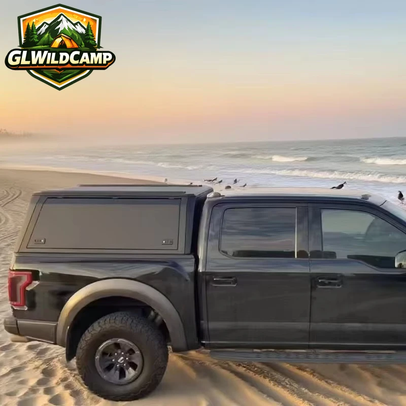Best 4X4 Steel&Aluminum Alloy Hard Type Locking Waterproof Tonneau Cover No-Drilling Installation for FORD F150 2015+/CHEVY SILV