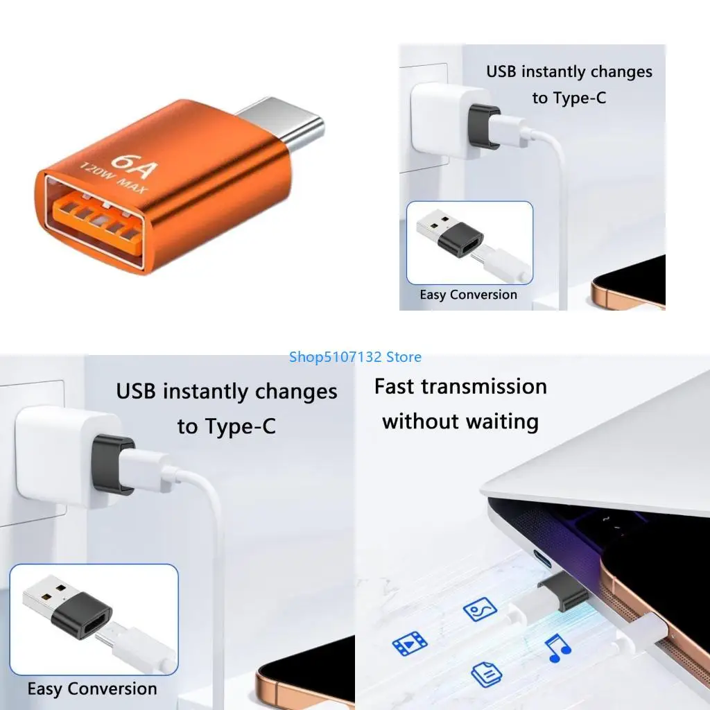 87HD Type C Male to USB 3.1 A Female Adapter 10Gbps Data Transfer Adapter Pocket Size Type C Adapter for Phone Tablets