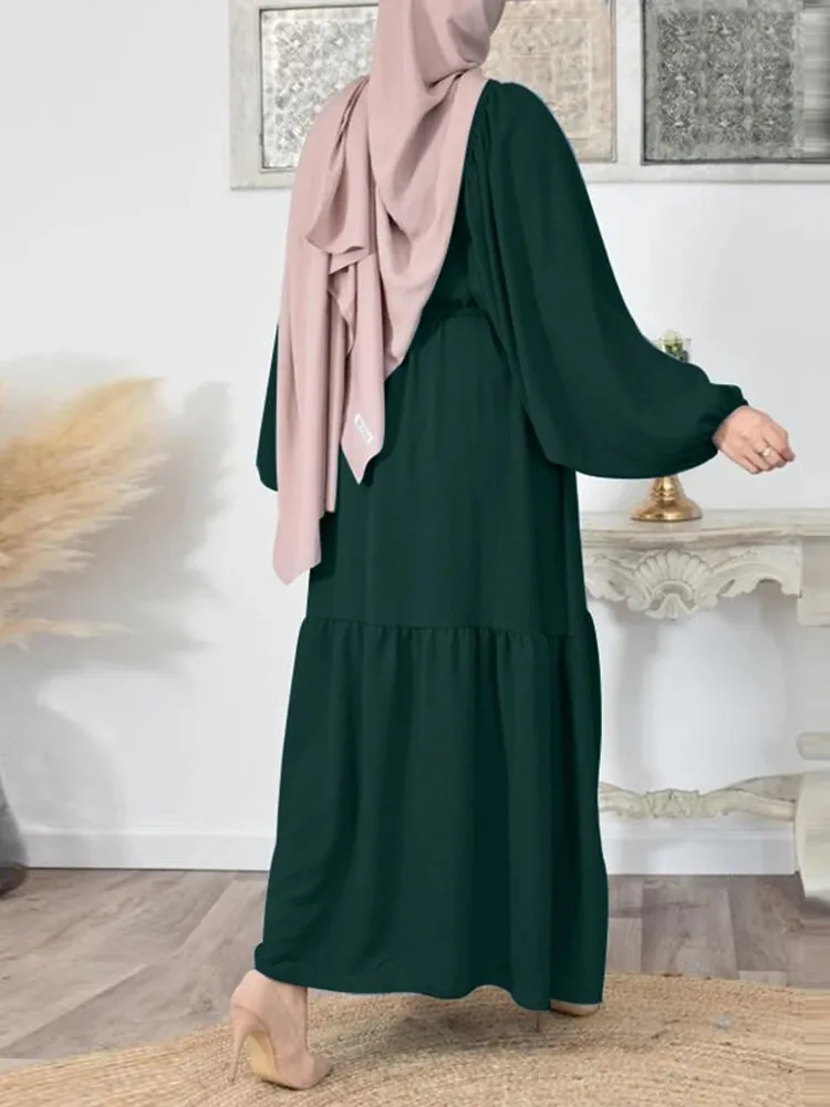 Eid-Abaya musulmana para mujer, Vestido largo de fiesta, Ramadán, Dubái, Turquía, Islam, Marruecos, caftán, 2023