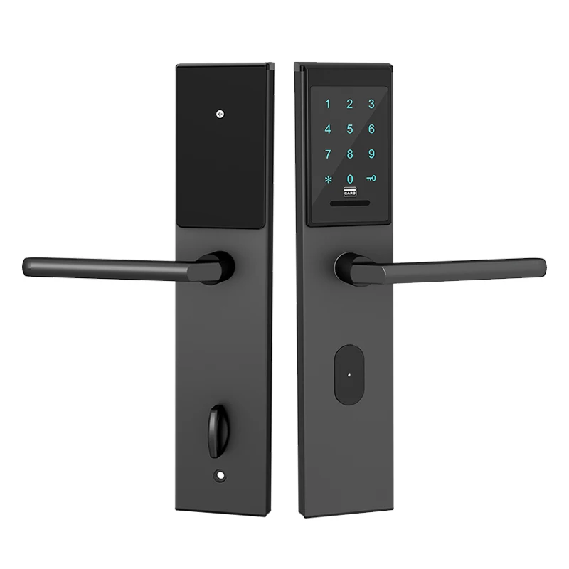 App Remote Door Lock Smart Digital Mortise Lock To Apartment Hotel Wooden Metal Door Code Card Key Standby Unlock Silver Golden