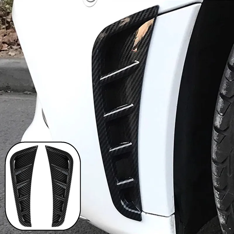 For Mercedes Benz C Class W205 2019 2020 2021 Car Front Bumper Side Spoiler Splitter Cover Flank Air Intake Wind Knife