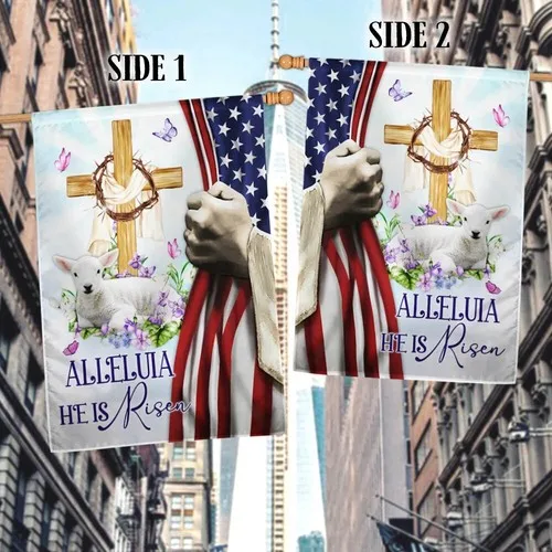 Easter Cross Resurrection of Jesus He Is Risen Flag Graden Flag UUI GGX
