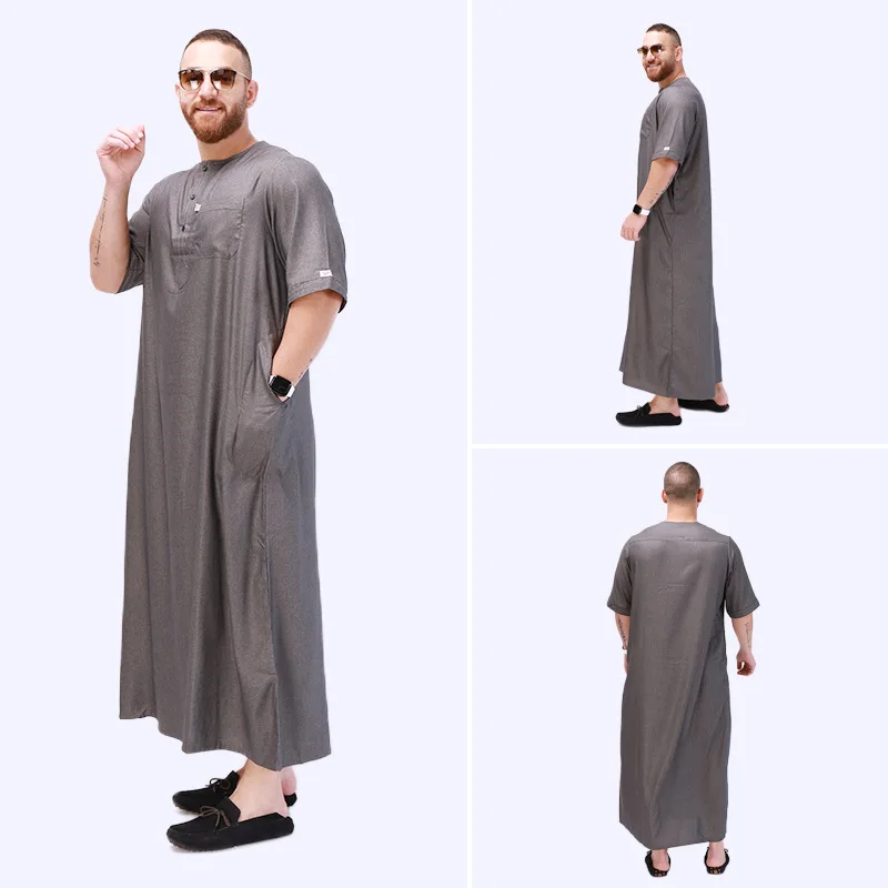 Muslim Fashion Robe Men Jubba Thobe Musulman Homme Caftan Islamic Traditiona Dress Ropa Hombre Clothing Saudi Dubai Kaftan Abaya