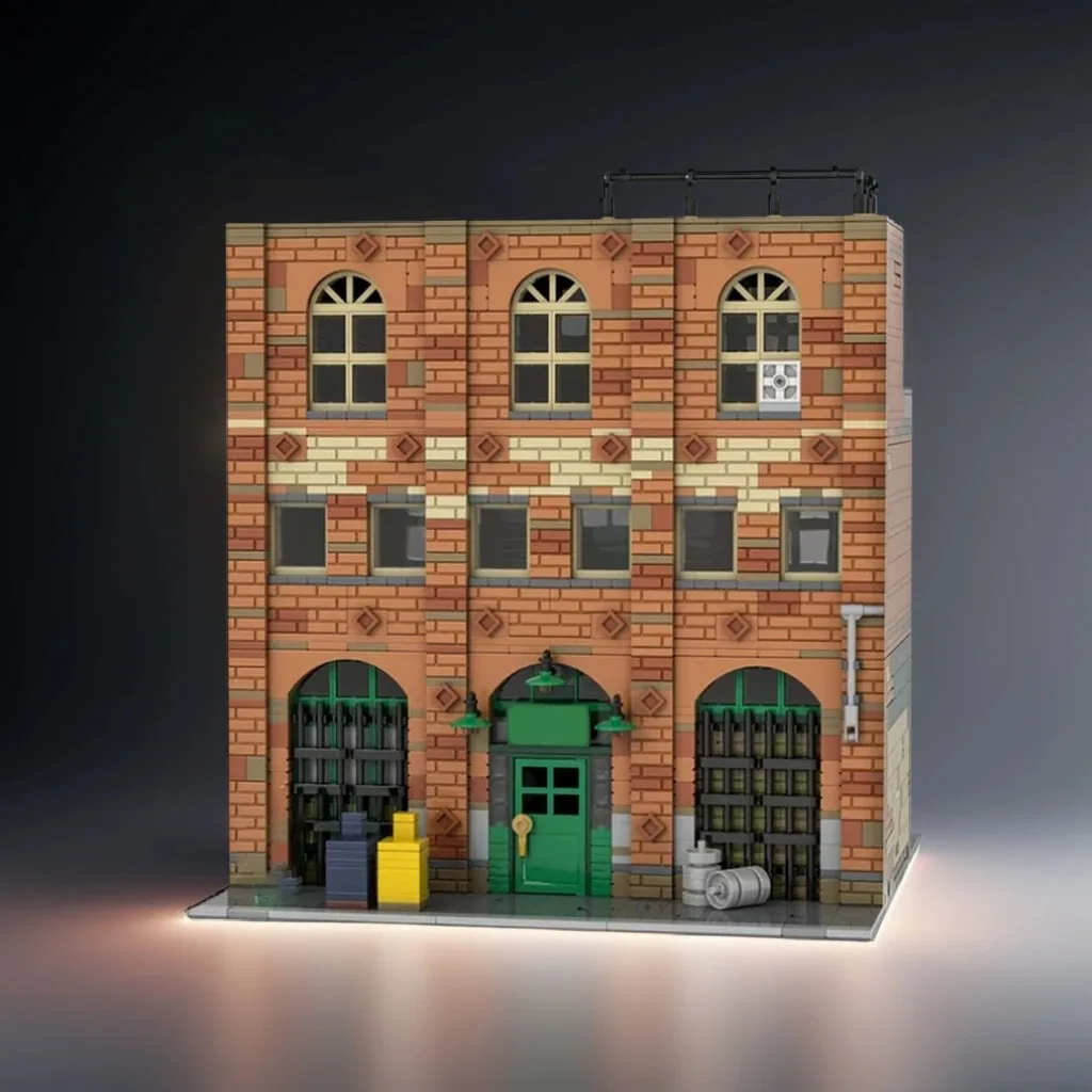 

2541 шт. модульный паб Падди MOC ретро модель бара образовательные строительные блоки подарок