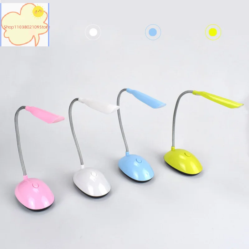 【HT】Mini LED Lamp 360 Degree Rotating Eye Protecting Desk Lamp Portable Dormitory Reading Light Bedside Table Decorative Lamp