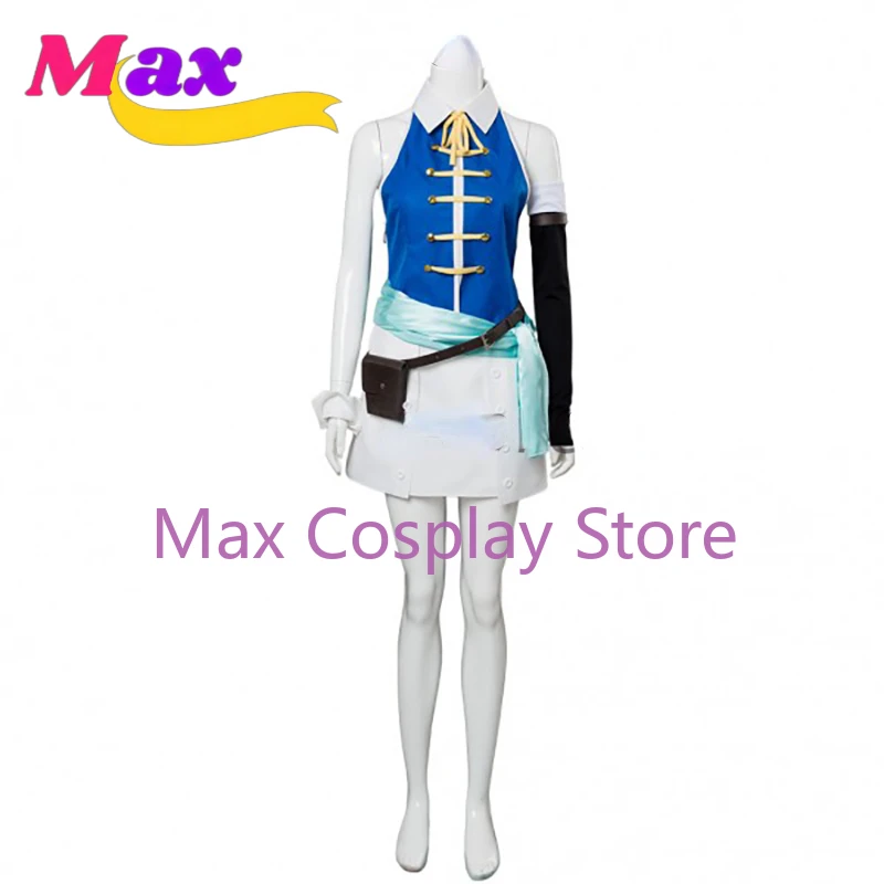 

Max Cosplay Costume Lucy Heartfilia Sexy Open Back Top White Mini Skirt Socks Bag Halloween Cloth for Woman Carnival Cos YW