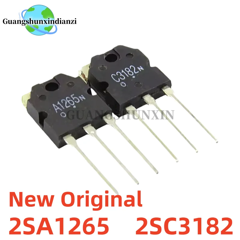 10pcs/5pairs 2SA1265 2SC3182 A1265 C3182 2SA1265N 2SC3182N A1265N C3182N TO-3P Audio power amplifier matched pair tube