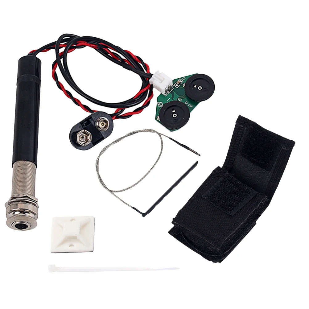 

Volume Adjustment Pickup Mini Acoustic Guitar Resonance Active Preamp Piezo Endpin Jack Bass Durability Hidden