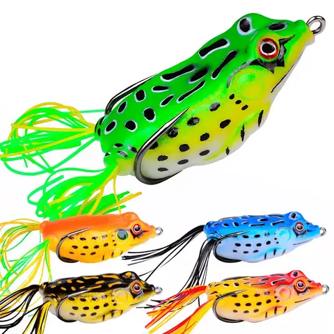 5G 8.5G 13G 17.5G Frog Lure Soft Fishing Bait Plastic Fishing Lure with Fishing Hook Topwater Ray Frog Artificial Bait for Bass