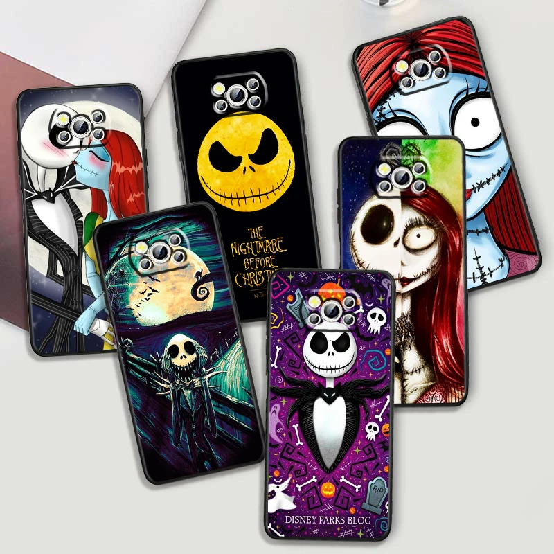 

Pumpkin King Jack Anime For Xiaomi Mi Poco F5 F4 F3 F2 X5 X4 X3 M6 M5 M5S M4 M3 C40 Pro GT NFC 5G Black Funda Phone Case