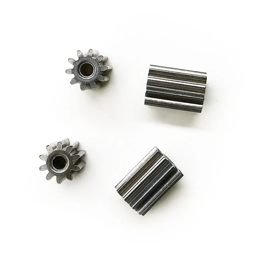 Pignone in metallo 0.6 stampo 10 denti foro interno 2.23mm lungo 10.3mm fai da te metallurgia delle polveri ingranaggio in miniatura 102.23A 0.6 M