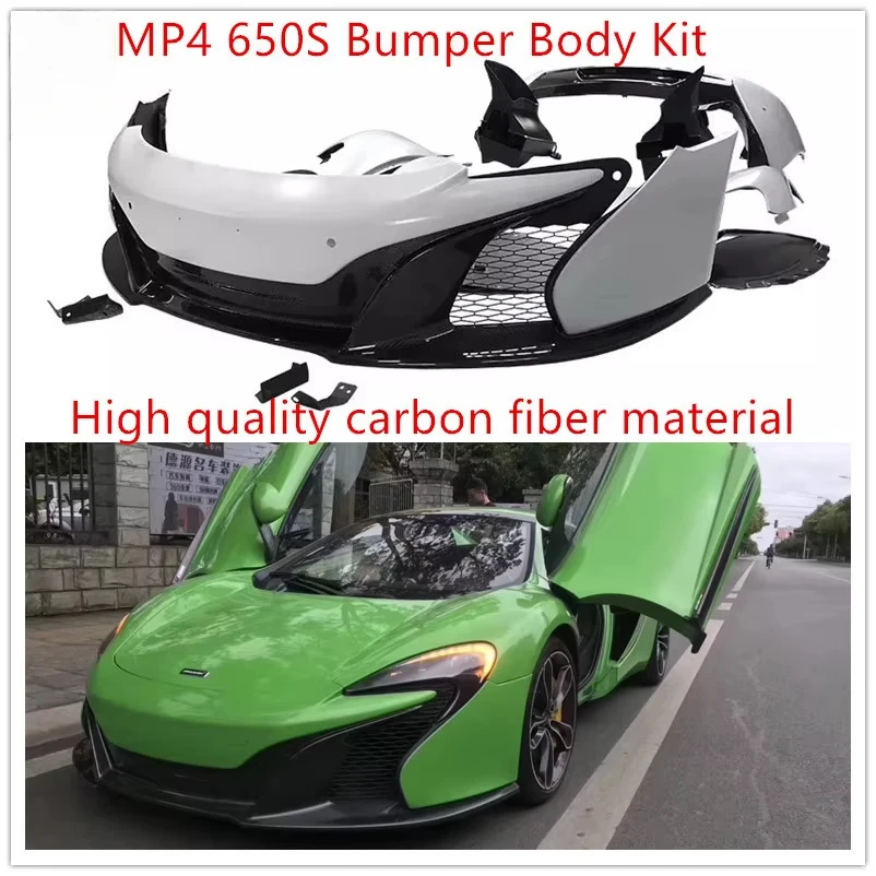 The 650S carbon fiber body kit is suitable for McL aren MP4 12C 650S front bumper and rear bumper hood