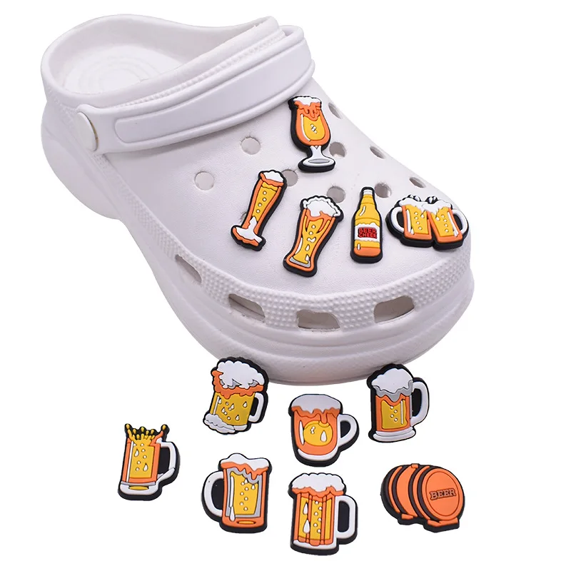 

Shoe Charms Accessories Fits for Crocs Single Sale 1pcs Decorations PVC Buckle for Kids Party Christmas Gifts Doctor beer